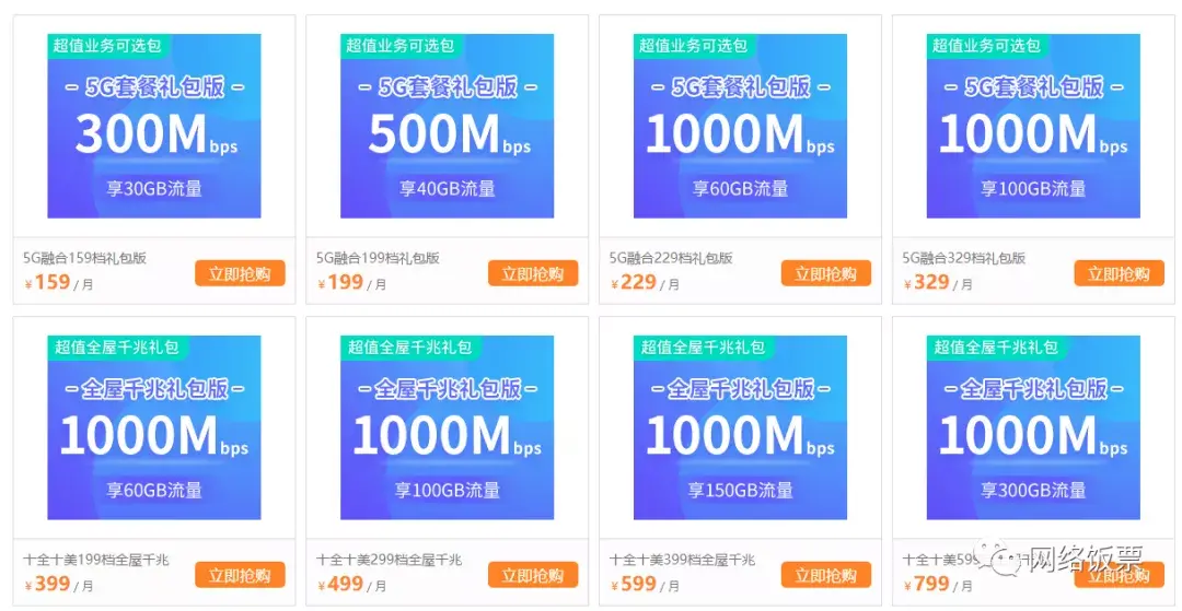 上海联通宽带一年多少钱，国内三大运营商宽带套餐价格资费对比